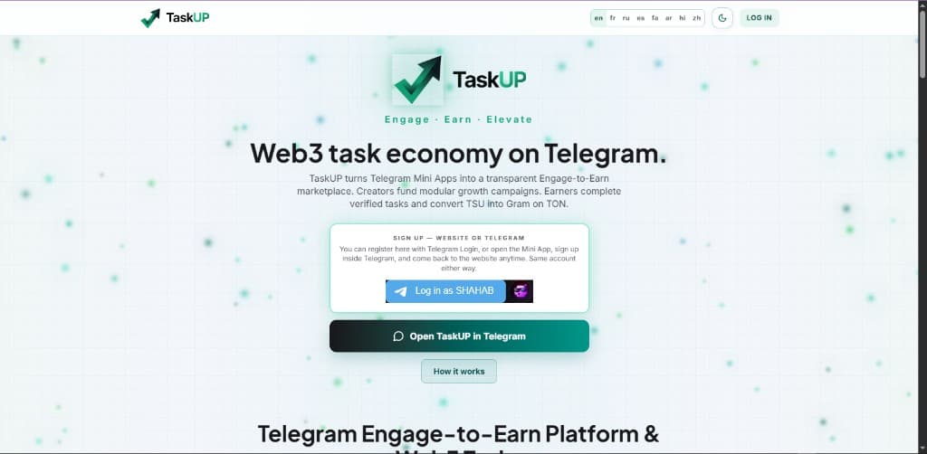TaskUP — preview 2
